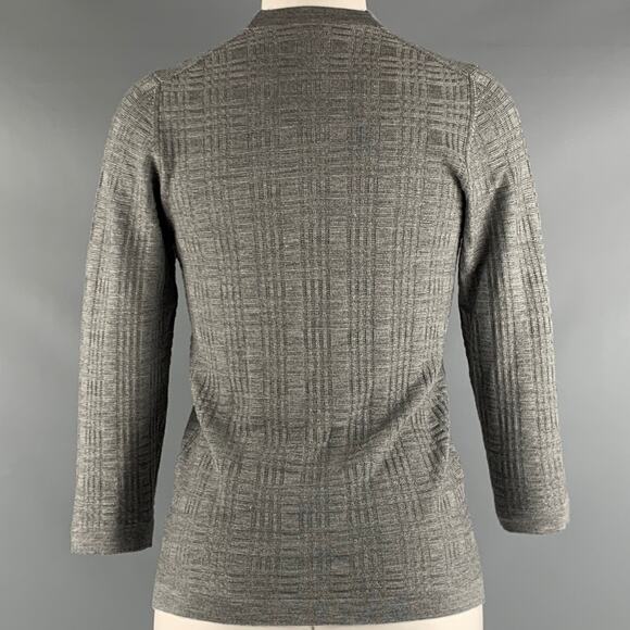 MARLOWE Size S Grey Black Cashmere Silk Beaded V Neck Casual Top - Picture 4 of 7